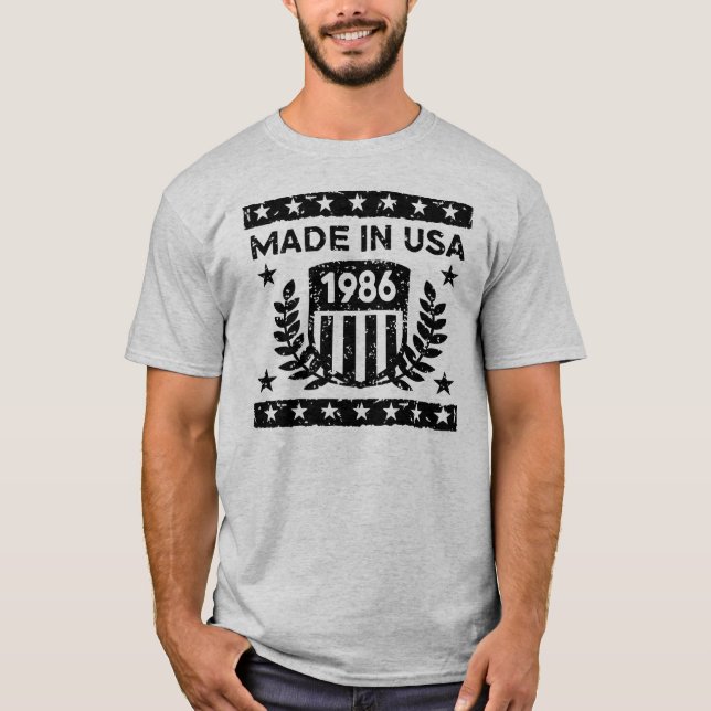 Tillverkad i USA 1986 Tee Shirt (Framsida)