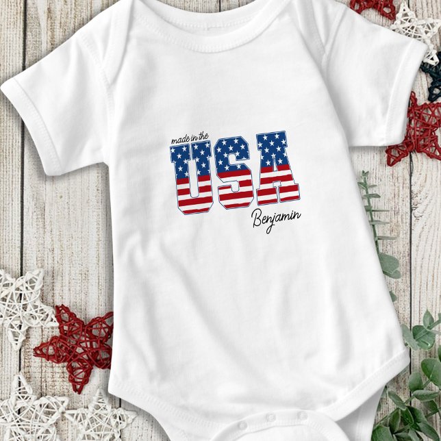 Tillverkad i USA American Flagga Patriotic 4:e jul T Shirt (Skapare uppladdad)