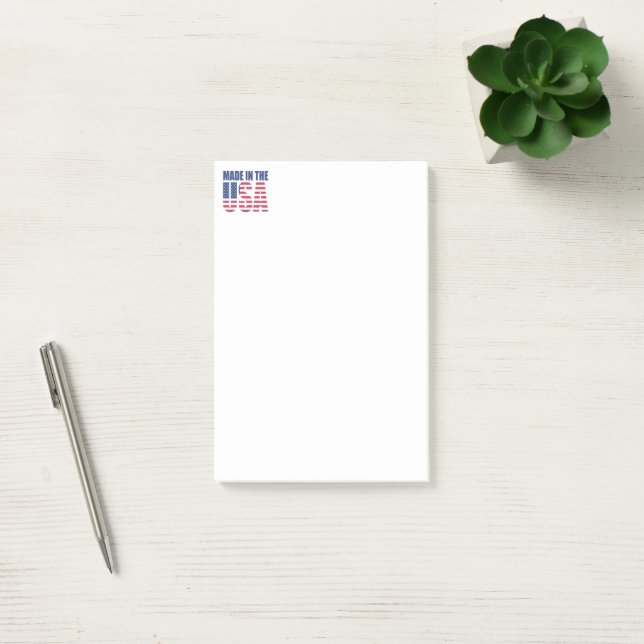 Tillverkad i USA-anteckningar  Post-it Block (Kontor)
