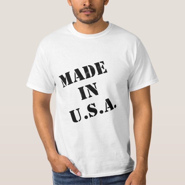Tillverkad i USA Design T-Shirt (Framsida)