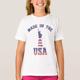 Tillverkad i USA Frihetsgudinnan 4 juli T Shirt