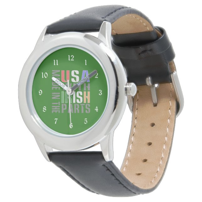 Tillverkad i USA Irländska delar Armbandsur (Vinklad)