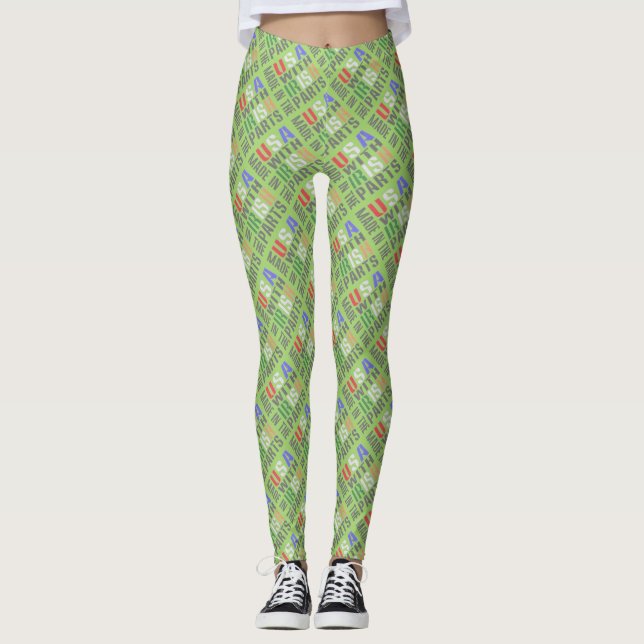 Tillverkad i USA med irländska delar Leggings (Framsida)