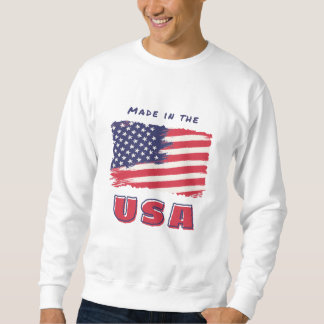 "Tillverkad i USA Patriotic Apparel and Suppories Lång Ärmad Tröja