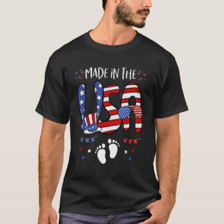 Tillverkad i USA Patriotic Dress 4:e juli Pregna T Shirt