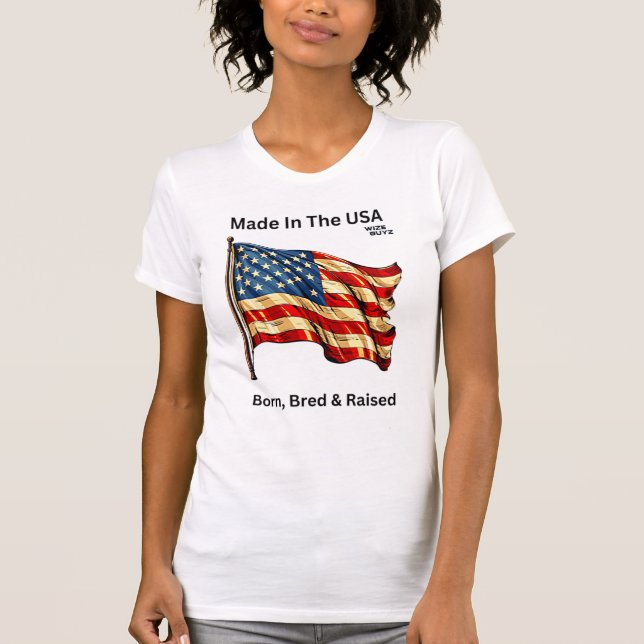 Tillverkad i USA Patriotic T-Shirt w/Declaration (Framsida)