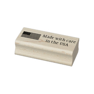 Tillverkad i USA Rubber Frimärke Stämpel