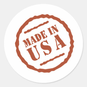 Tillverkad i USA Runt Klistermärke