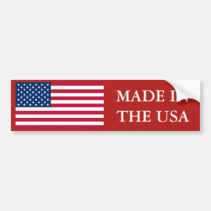 Tillverkad i USA:s Flagga Bildekal