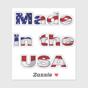 Tillverkad i USA Sticker Klistermärken