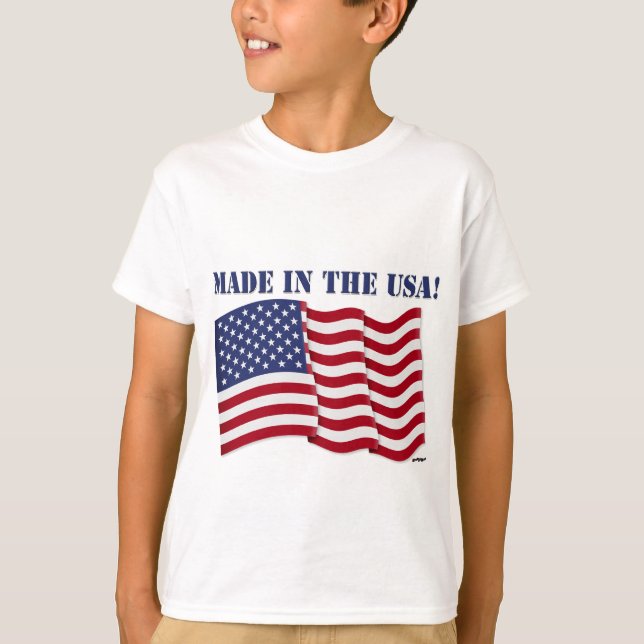TILLVERKAD I USA! T SHIRT (Framsida)