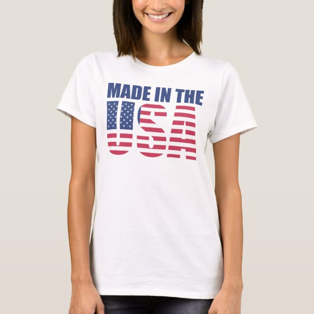 Tillverkad i USA T Shirt (Framsida)