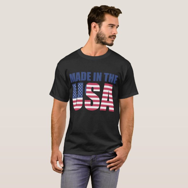 Tillverkad i USA T-shirt (Hel framsida)