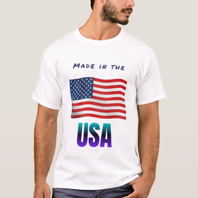 Tillverkad i USA T Shirt (Framsida)