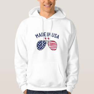 Tillverkad i USA United Stater US Flagga Sunglasse Hoodie