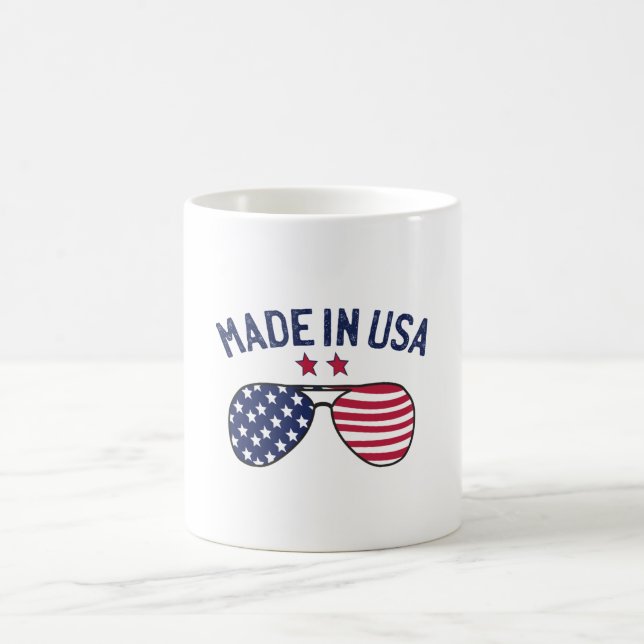 Tillverkad i USA United Stater US Flagga Sunglasse Kaffemugg (Center)