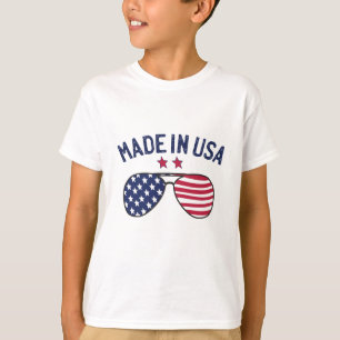 Tillverkad i USA United Stater US Flagga Sunglasse T Shirt