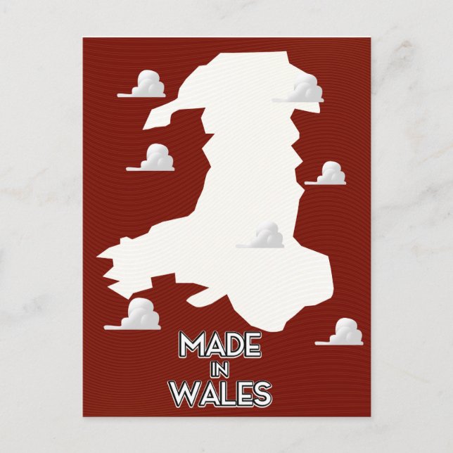 Tillverkad i Wales Vykort (Framsida)