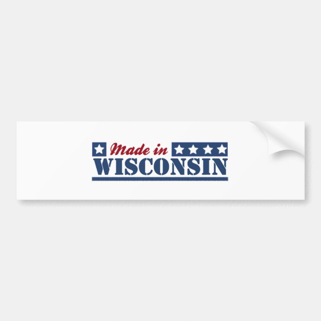 Tillverkad i Wisconsin Bildekal (Framsidan)