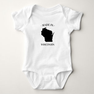 Tillverkad i Wisconsin WI Baby Bodykostym T Shirt