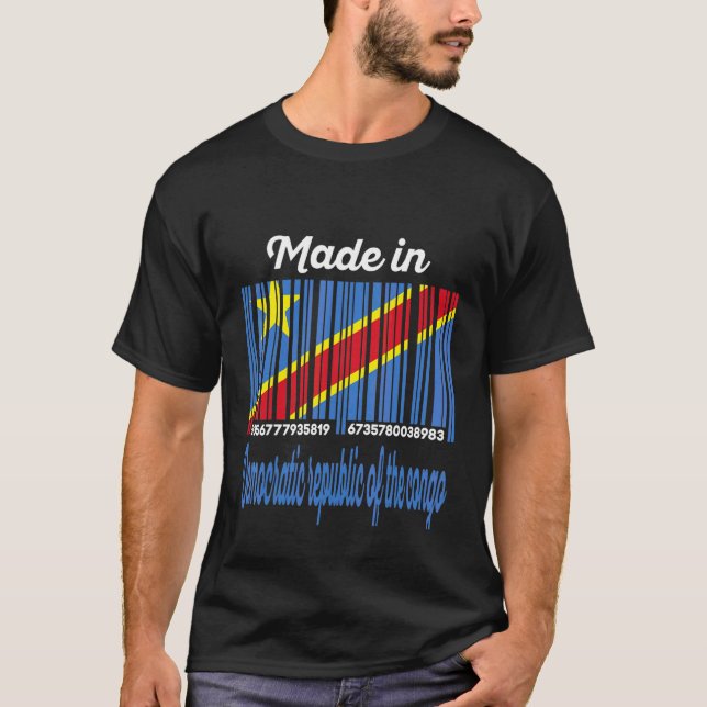 Tillverkad Kongo-Kinshasa T Shirt (Framsida)