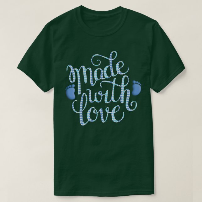 Tillverkad med Kärlek Blue T Shirt (Design framsida)