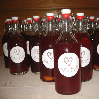 Tillverkad med Kärlek - Cirkelklickare för favorit Runt Klistermärke