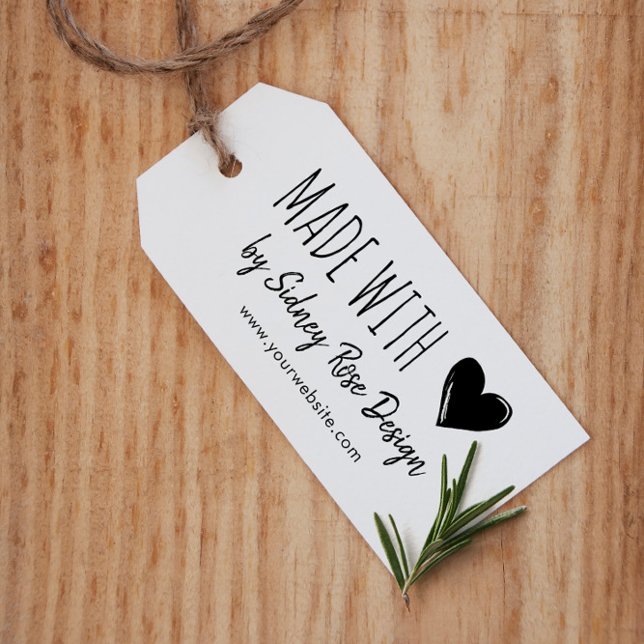 Tillverkad med Kärlek Doodled Heart & Namn Stämpel (Skapare uppladdad)