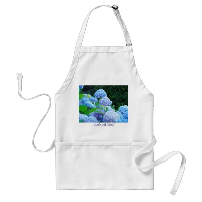 Tillverkad med Kärlek! förkläden Blå Hortensia Blo (Framsidan)