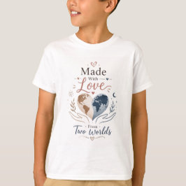 Tillverkad med kärlek från två världar Kids T-Shir T Shirt