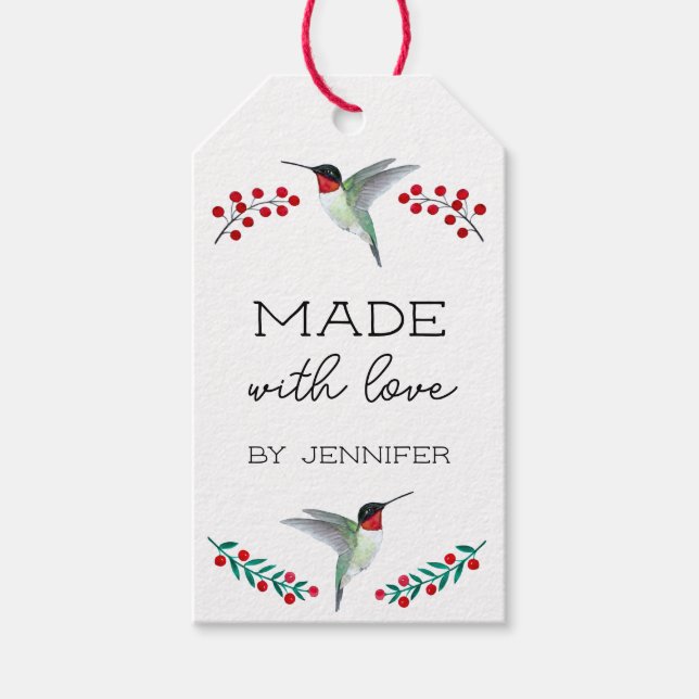 Tillverkad med kärlek Gift-Märkre Presentetikett (Framsidan)