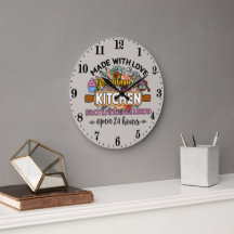 tillverkad med kärlek Grandmas kök Large Clock
