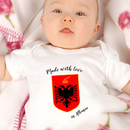 Tillverkad med Kärlek i Albanien/i Albanien/flagga T Shirt