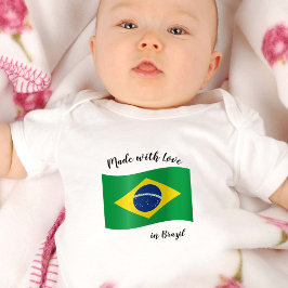 Tillverkad med Kärlek i Brasilien/Brasiliansk flag T Shirt
