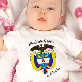 Tillverkad med Kärlek i Colombia/Colombia i flagga T Shirt