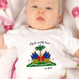 Tillverkad med Kärlek i Haiti/Haitis flagga T Shirt