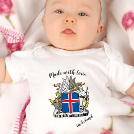 Tillverkad med Kärlek i Island/isländska flagga T Shirt