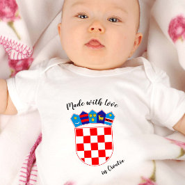 Tillverkad med Kärlek i Kroatien/kroatisk flagga T Shirt