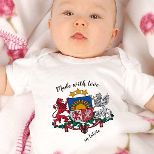 Tillverkad med Kärlek i Lettland/lettiska flagga T Shirt