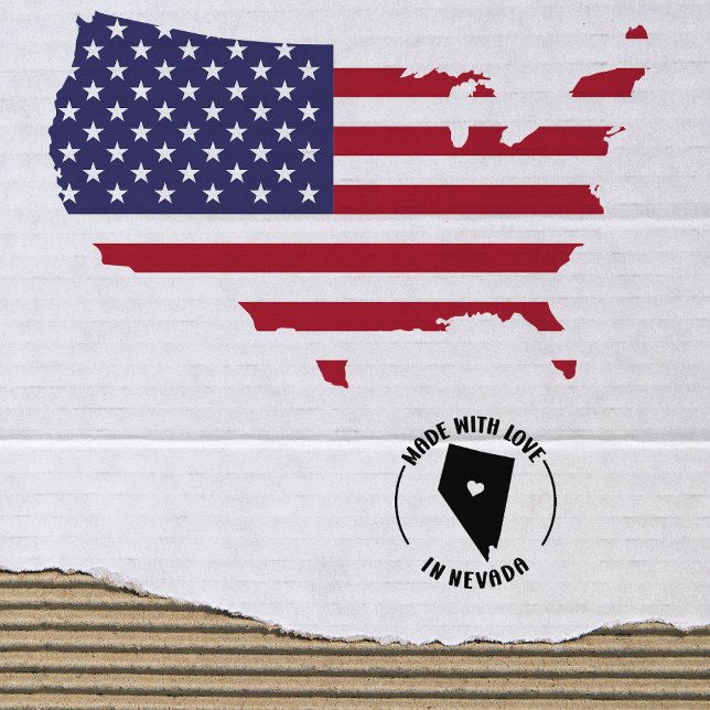 Tillverkad med Kärlek i Nevada, småföretag. Stämpel (Skapare uppladdad)