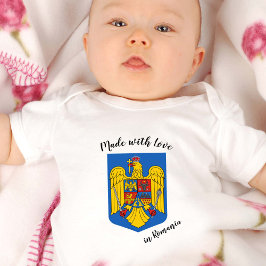Tillverkad med Kärlek i Rumänien/rumänsk flagga T Shirt