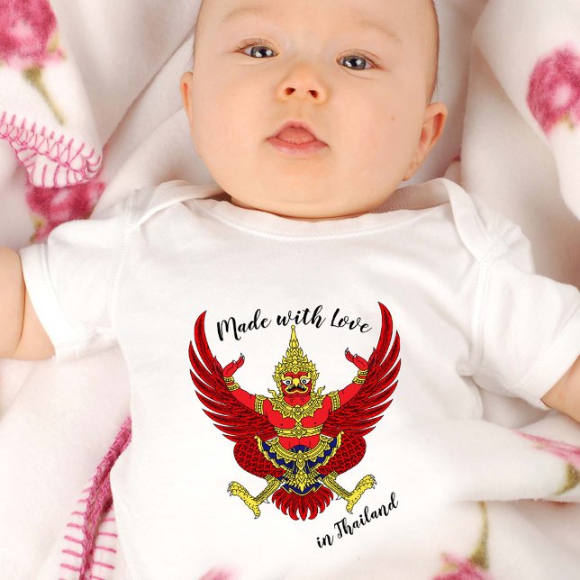 Tillverkad med Kärlek i Thailand/thailändska flagg T Shirt (Skapare uppladdad)