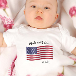 Tillverkad med Kärlek i USA/Amerikanska flagga T Shirt