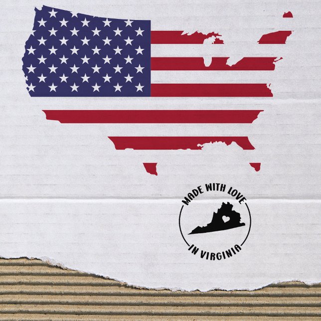 Tillverkad med Kärlek i Virginia, Small Business. Stämpel (Skapare uppladdad)