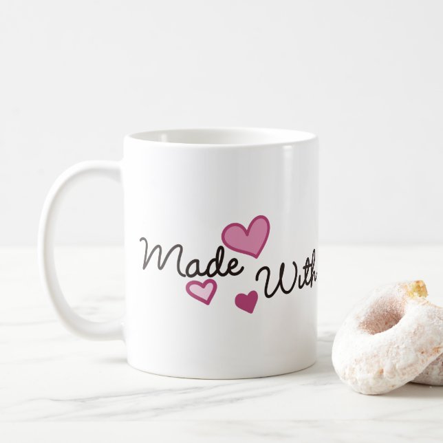 Tillverkad med kärlek kaffemugg (Med munk)