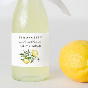 Tillverkad med Kärlek Limoncello Flaska-etikett Mat Etiketter