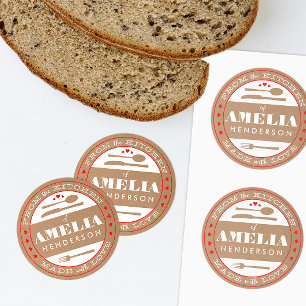 Tillverkad med Kärlek livsmedelsgift Sticker kraft Runt Klistermärke