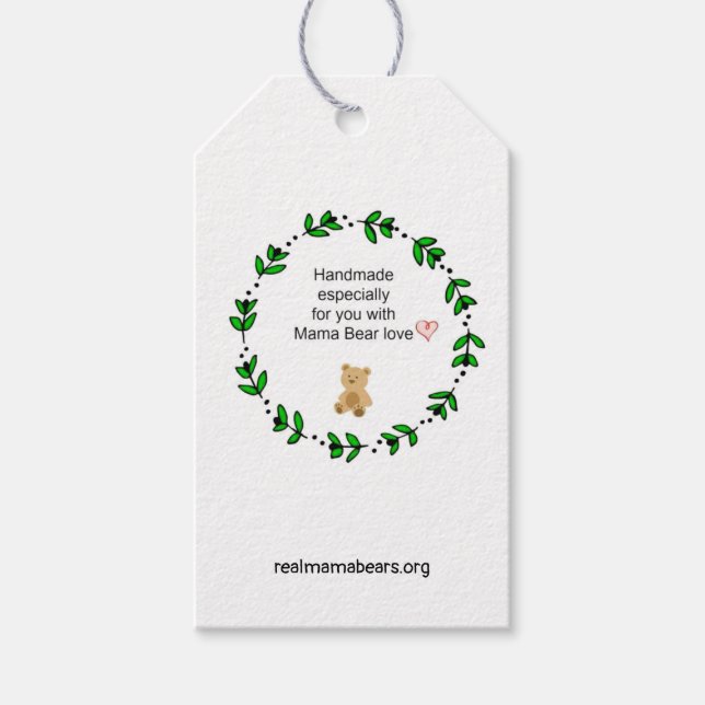 Tillverkad med kärlek märkre presentetikett (Framsidan)