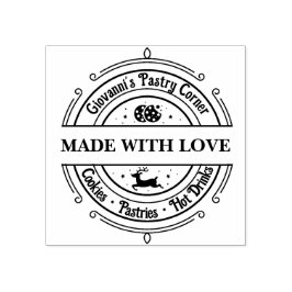 Tillverkad med kärlek Modern Retro Red Stämpel