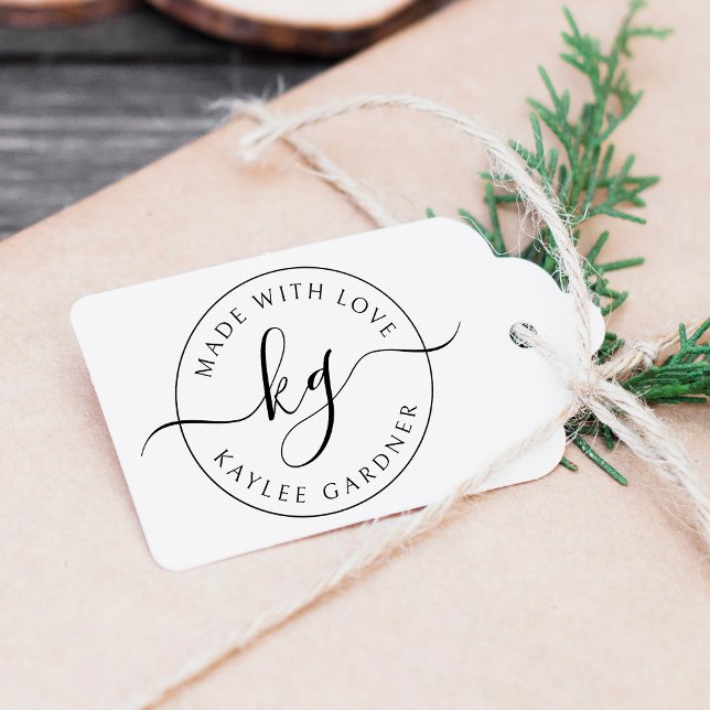 Tillverkad med Kärlek monogrammat Stämpel (Skapare uppladdad)